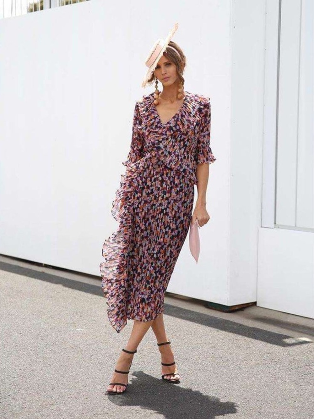 La Maison Talulah Sweet Sugar Midi Dress in Black Daisy Print Size Medium